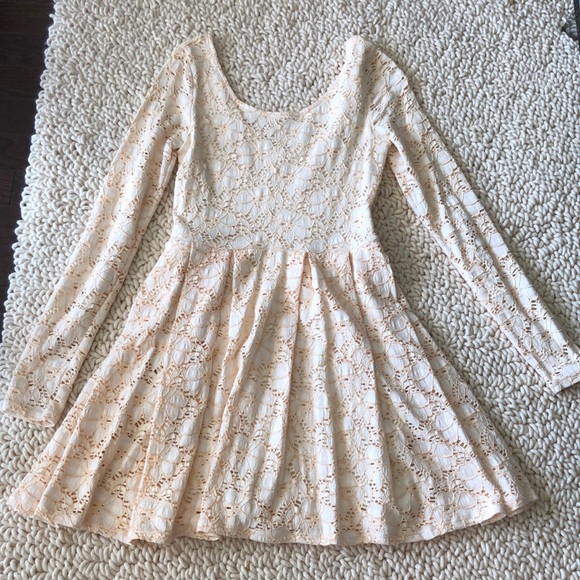 Free People Lace Skater Dress WORN ONCE - Picture 1 of 4